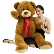 Big Plush 4 Foot Teddy Bear Extra Soft 48 inch Honey Brown Jumbo Stuffed Animal