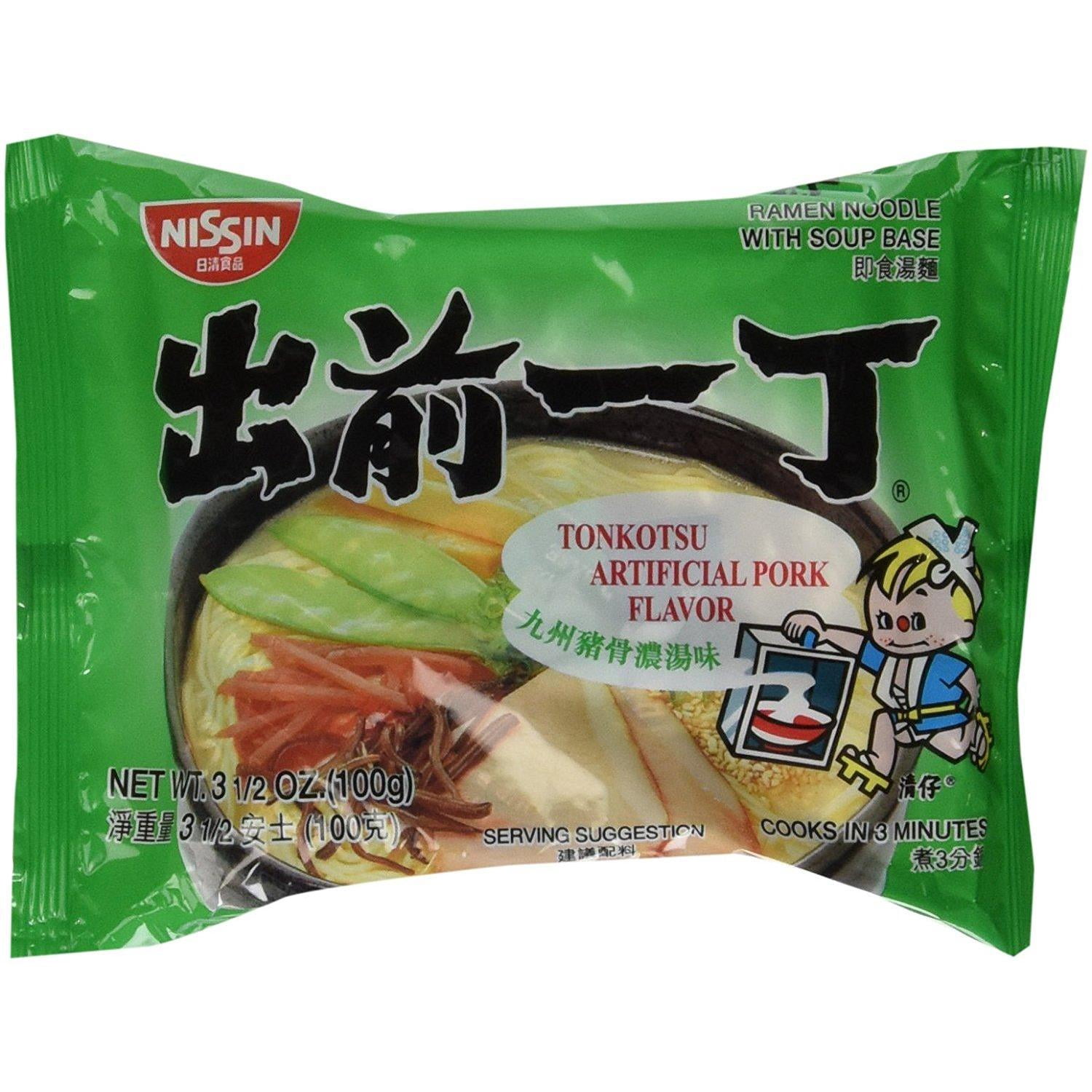 NineChef Bundle - Nissin Demae Ramen Variety Pack (Tonkotsu Series) (Pack of 16 with 4 Each Flavor) + 1 NineChef Spoon
