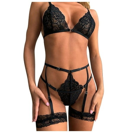 

keusn women s special craft lace patchwork lingerie pajamas sleepwear black xl