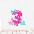 thumbnail image 4 of Inktastic Dinosaur Party-third Birthday Girls Toddler Dress, 4 of 5