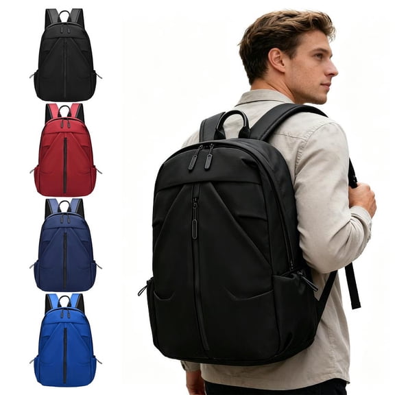 Lksixu Travel Backpack for Men & Women, Large Capacity Laptop Backpack with Adjustable Padded Straps, Water-Resistant College Bookbag Lightweight Anti-Theft Casual Daypack for Business Office
