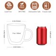 thumbnail image 2 of Tazas de vidrio grandes CNGLASS de 500 ml, de doble pared, set de 4, 2 of 7