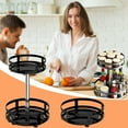 thumbnail image 7 of Rotating Kitchen Storage Shelf Rack, 360° Rotating Fruit and Vegetable Storage Baskets,Multi-Layer Storage Shelf for Kitchen,Living,Room and Bathroom (Black,1-Tier), 7 of 7