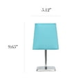 thumbnail image 4 of Simple Designs Mini Chrome Table Lamp with Squared Empire Fabric Shade, 4 of 9