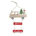 thumbnail image 2 of Car Shape  Tree Ornament Letters Pattern Wood Christmas Best Wishes Hanging Pendant Home Decor, 2 of 9