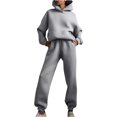thumbnail image 1 of ORUYROP Two Piece Outfits for Women Lounge Pants Sets Pullover Hoodie Sweatsuit Relax Fit Oversized Tracksuits Jogging Suits, 1 of 7