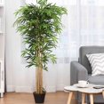 thumbnail image 2 of Costway 5' Artificial Bamboo Silk Tree Green Indoor-Outdoor Home Decor Planter, 2 of 10