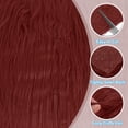 thumbnail image 3 of Unique Bargains 1 Pcs 10 x 10 Inch Plush Faux Fur Fabric Square Fluffy Faux Fur Patches Cuts, Dark Red, 3 of 6