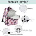 thumbnail image 4 of Butterfly and Daisy Pink Pattern Cute School Backpack Bag for School with Padded Back and Adjustable Shoulder Straps 15.25"x11.5"x5.25", 4 of 5