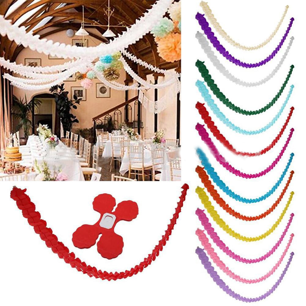 3m Paper Bunting Banner Garland Birthday Wedding Party for Hanging Decoration 