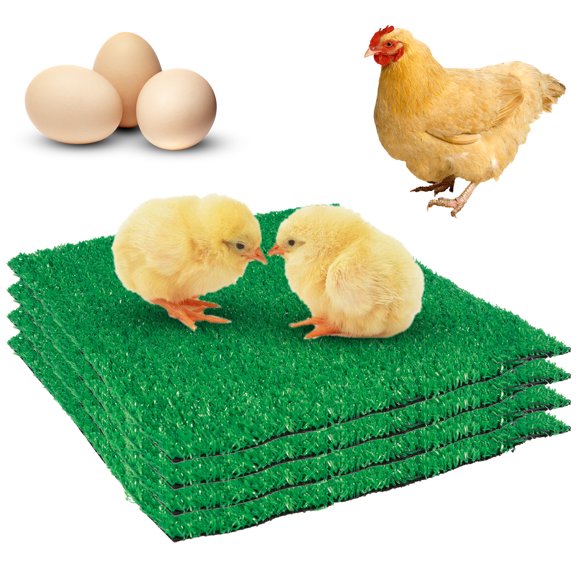 NewSoul 4Pcs Artificial Grass Mat for Dogs Fake Grass Pee Pads Self-Drainage Synthetic Turf Mat with Drain Hole Indoor Outdoor Puppy Grass Rugs Potty Training Fake Grass for Dog Pet Garden