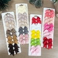 thumbnail image 4 of 10Pcs/Set New Cute Solid Ribbon Bowknot Hair Clips for Baby Girls Handmade Bows Hairpin Barrettes Headwear Kids Hair Accessories, 4 of 10