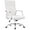 White, variant on SEEKOL Ribbed Office Desk Mid Back Computer Chair Height Adjustable Conference Executive Task Swivel PU Leather Grey