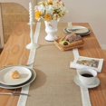 thumbnail image 7 of Table Runner,Table Flag Festival Natural Linen Weaving Solid Color Long Tablecloths Dust-Proof Foyer Chest Cover Handkerchief 11.81x47.24 inch for Party Wedding Restaurant Home Decoration, 7 of 7
