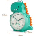 thumbnail image 2 of Kids Alarm Clock Boys,Snooze and Night Light,Non Ticking Analog Battery Operated Learning Clocks,Time to Wake Up Bedside Clock, Dino Gifts for Toddler, 2 of 5