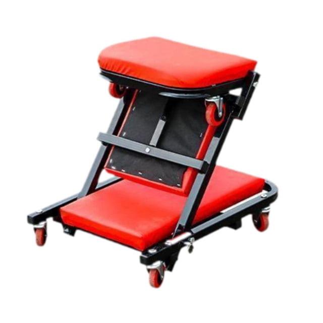 Enredadera plegable,Asiento plegable Creeper Z plegable 2 en 1,silla creeper Low Profile Creeper,Asiento plegable para coche con ruedas,resistente,Enredadera con ruedas para debajo del 102x405cm