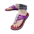 thumbnail image 3 of jiaxiM Womens Flip Flops Thong Sandals for Women Wide Lightweight Women's Slippers Non- Rubber Sole Orthofeet Shoes for Women Beach Casual Wear, 3 of 6