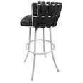 thumbnail image 2 of Metalona Extra Tall Bar Stool 34" Seat - Gray Fabric - White Metal, 2 of 2