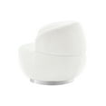 thumbnail image 5 of Inspired Home Alyza Sherpa Accent Chair, Swivel, White/Chrome, 33L x 33W x 30H, 5 of 9