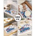 thumbnail image 6 of Independence Day Truck Dish Drying Mat for Kitchen Counter, Super Absorbent Quick Dry Coffee Bar Mat Pad Thin Diatomaceous Sink Mat Non Slip Dish Drainer Mat 16''''x18'''' USA Flag Star Poppy Flower, 6 of 6