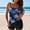 Swimwear-721Multicolor, variant on Xdegoge Tankinis for Women Scoop Neck Flowy Top Boyshorts Bottom Two Piece Bathing Suits Smooth Fabric Tropical Palm Tree Print Tummy Control Beach