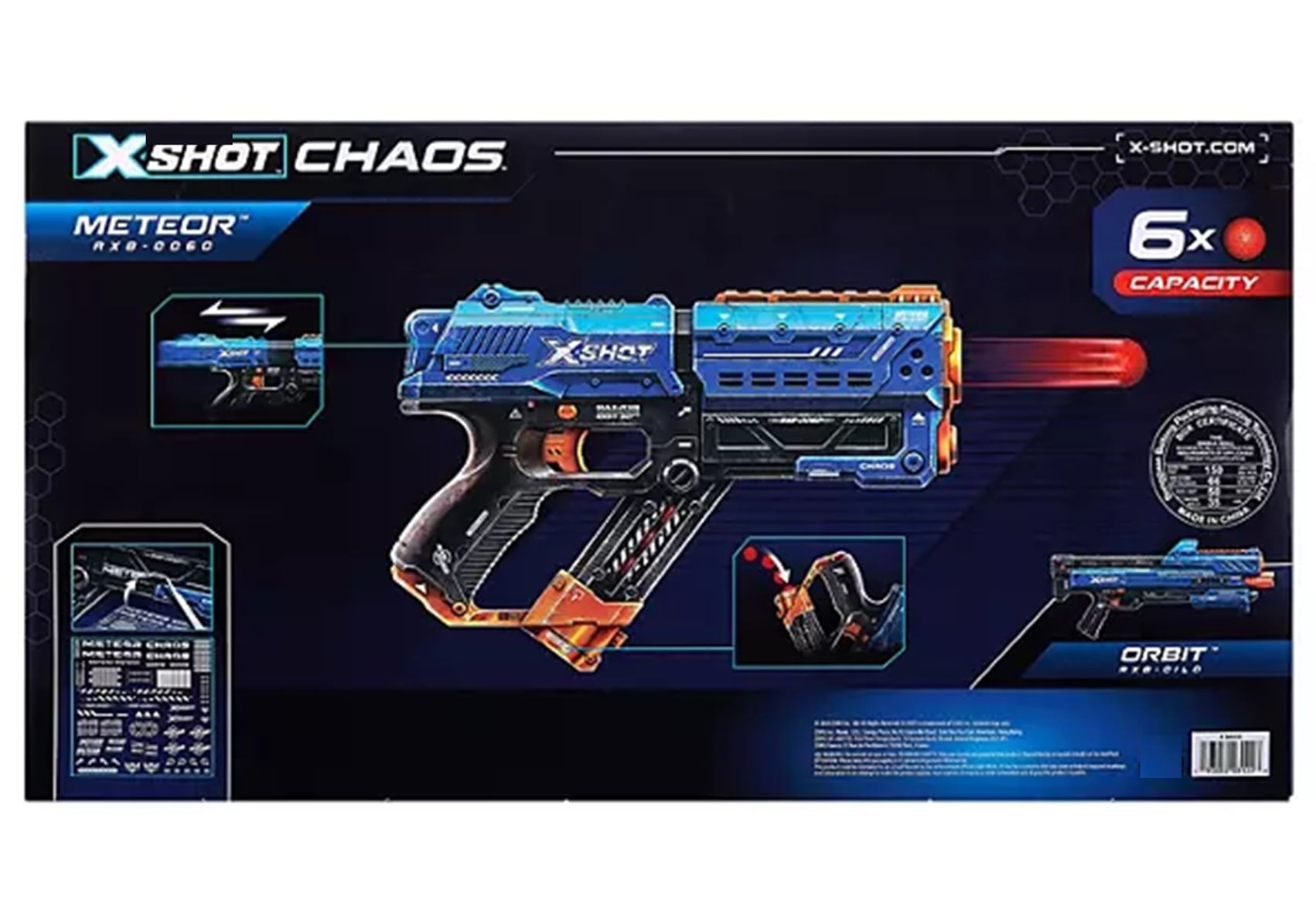 XShot Chaos Meteor Dart Ball Blaster for Kids, 2 Pack, 24 Rounds