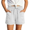 thumbnail image 1 of LUOGENLI Shorts Athlétiques pour Filles Taille 10-12 Rouges Shorts Décontractés pour Filles avec Poches Mode Confortables Taille Élastique Été Jeu (Blanc Taille 8-9 Ans), 1 of 7
