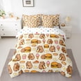 thumbnail image 2 of Homewish Kawaii Capibara Teens Twin Bedding Sets 7-Piece, Cute Hamburger Fast Food Bedding Comforter Set, Yellow Cartoon Animal Reversible Sheet Sets, Luxury Bedroom Decor, 2 of 7
