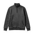 thumbnail image 3 of Hngshg Mens Sweatshirts Trendy Quarter Zip Stand Neck Solid Color Tops Long Sleeve Pocket Pullover Sweatshirts, 3 of 6