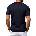 thumbnail image 5 of Luvrsol Mens T-Shirts Solid Casual Breathable Round Neck Jacquard Short Sleeve Tee, S-3XL, 5 of 6