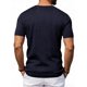 thumbnail image 5 of Ceisia Men's Herringbone Textured Crew Neck T-Shirt | Slim Fit Short Sleeve Solid Color Casual Top Gifts, 5 of 7
