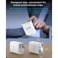 thumbnail image 5 of Topadre 65W GaN Charger with Built-in 3.5ft Retractable Cable, 3-Port PD Fast Charging Compatible with iPhone/Samsung Series -White, 5 of 7