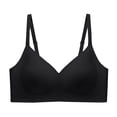 thumbnail image 3 of Bras for Women Plus Size Embroidery Steel Hoop Push Up Full Coverage Breathable Yoga Workout Everyday Bra,Khaki,38 B, 3 of 4