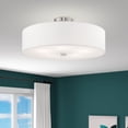 thumbnail image 4 of Livex Lighting Meridian 9" 5-Light Metal & Fabric Semi Flush in Brushed Nickel, 4 of 13