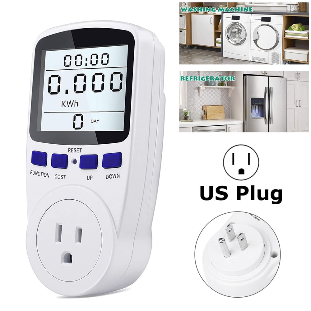 Electricity Usage Monitor Plug Power Meter Energy Watt Voltage Amps