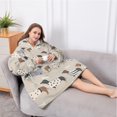 thumbnail image 5 of Oversized Wearable Blanket Hoodie,Cute Cartoon Dachshund Sherpa Blanket Hoodie with Super Pockets,Super Warm Fuzzy Pullover for Women & Men, 5 of 6