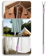 thumbnail image 1 of Tong Support de Séchage Intérieur pour avec Longueur Réglable pour l'Organisation de la Lessive, Gain de Place, Perche Télescopique Rétractable, 1 of 5
