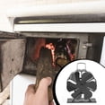 thumbnail image 2 of Bewildely Mini estufa de calor para chimenea, ventilador de leña, quemador de fuego de madera, calentador doméstico de aleación de aluminio, Electrodomésticos Bewildely HA065003-00, 2 of 6