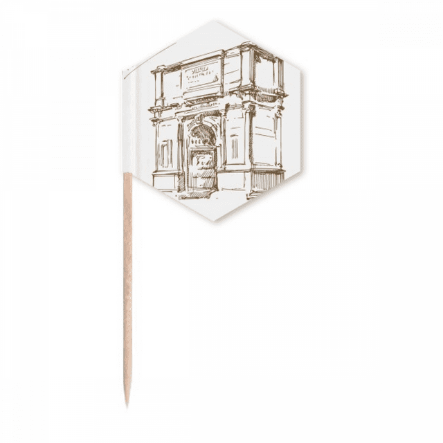Arch of Rome Toothpick Flags Cupcake Picks Party Celebration