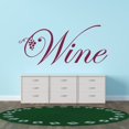 thumbnail image 3 of WINE - Easy To Apply Wine Lettering Art Quote Decoration Grapevine Fruit Design Removable Home Living Room Bar Vinyl Wall Decal Sticker 10" x 4", 3 of 5