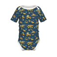 thumbnail image 2 of Balery Modern Excavator Pattern Baby Climbing Clothes Infant Bodysuit Cute Infant Bodysuit Baby Romper-3 Months, 2 of 7