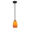 thumbnail image 2 of Access Lighting  Champagne Bronze Integrated LED Rod Pendant, Maya Shade, 2 of 2