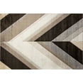 thumbnail image 2 of Elizabeth Sutton VE50B Midnight Magic Chevron Modern Brown Area Rug, 2'0" x 4'0", 2 of 6