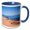 Blue/White, variant on 3drose, Africa. Malawi. Cape Maclear. Lake Malawi, Beach Scene-af25 Rsw0088 - Roy Schwarz, 11oz Two-tone Blue Mug