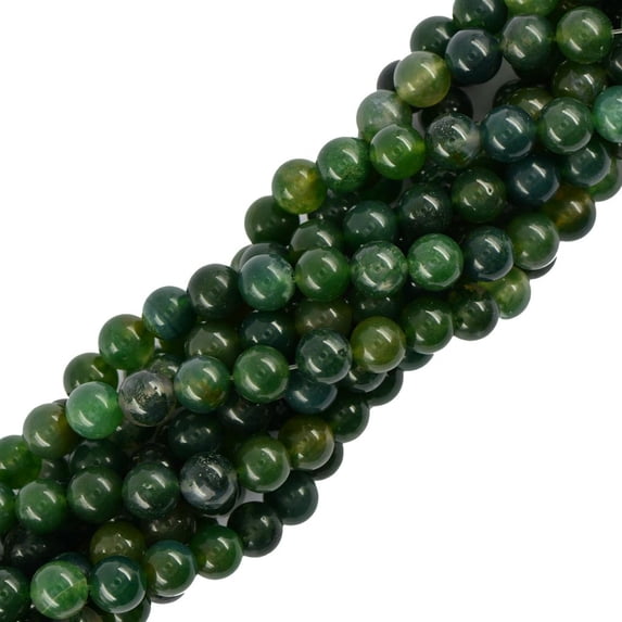 10 Mm Agate Gemst Loose Spacer Beads Round Strand 15\"