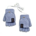 thumbnail image 2 of Guantes calefactores con carga USB, guantes de medio dedo con pantalla táctil, guantes de invierno cálidos con tapa para hombres y mujeres, 2 of 6