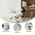 thumbnail image 5 of Flash Furniture Porter Ergonomic Mesh High-Back Swivel Office Chair with Flip-Up Armrests, White, 5 of 23