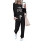 thumbnail image 1 of Conjunto Deportivo PRETTYGARDEN Mujer Camiseta de Manga Larga y Pantalón Jogger Talla S, 1 of 5