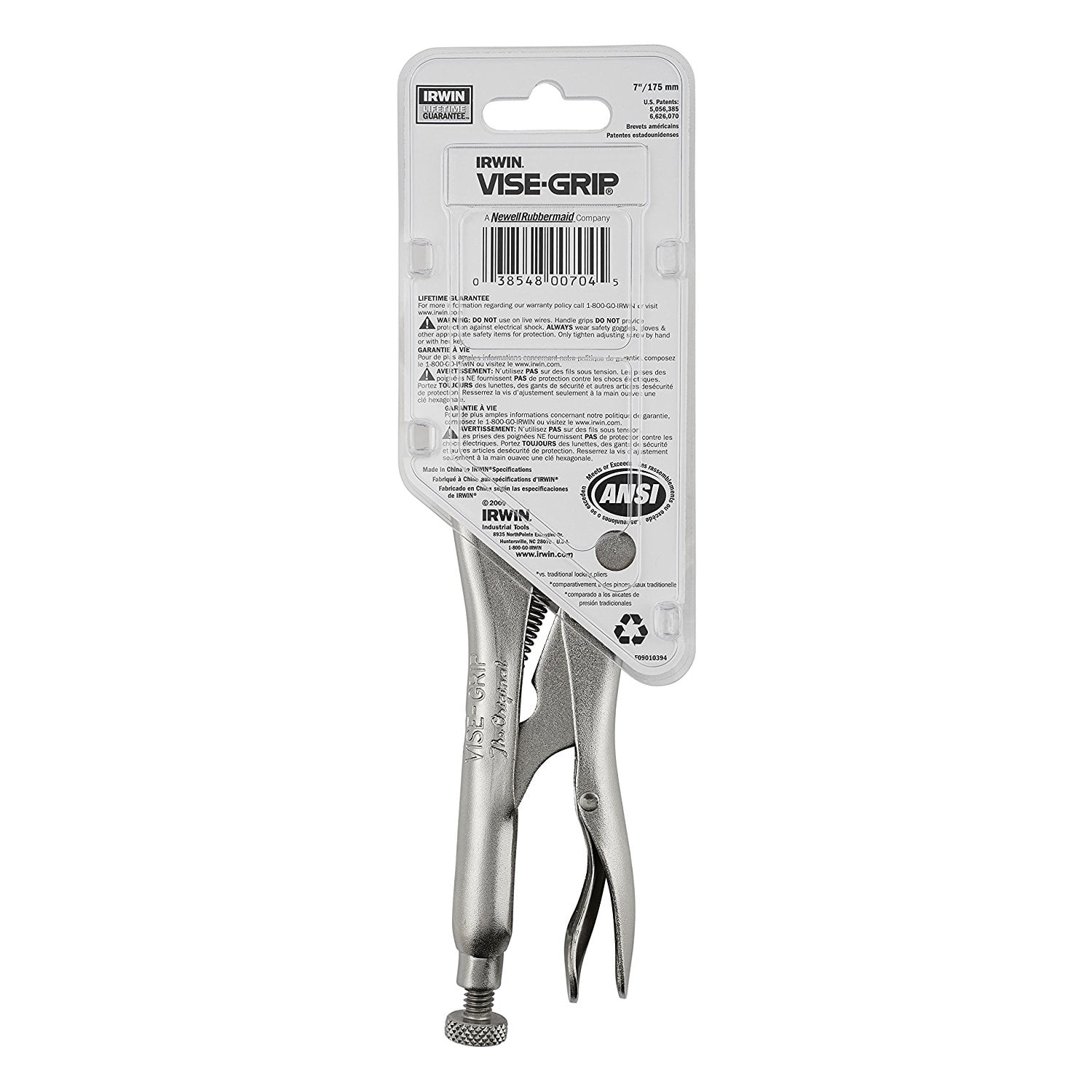 The Original™ Curved Jaw Locking Pliers with Wire Cutter, 7” IRWIN VISE-GRIP 7WR
