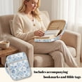 thumbnail image 4 of Pzuqiu Blue Flower Bible Bags for Women Quilted Bible Holder Bag Front Zipper Pocket Church Carrying Tote Cases Scripture Book Cover Organizer for Women Christian Gift, 4 of 7